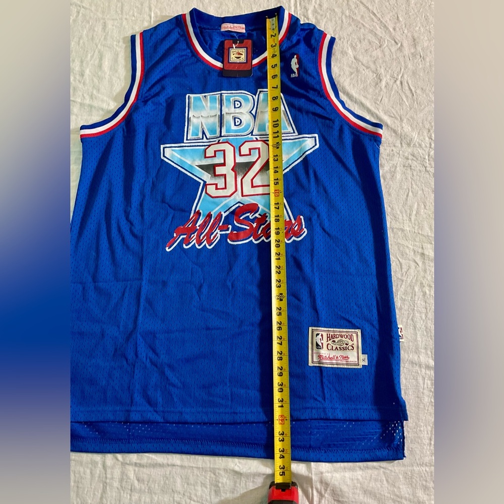 Western Conference Magic Johnson Mitchell & Ness Blue 1992 ASG Authentic Jersey - Picture 12 of 16
